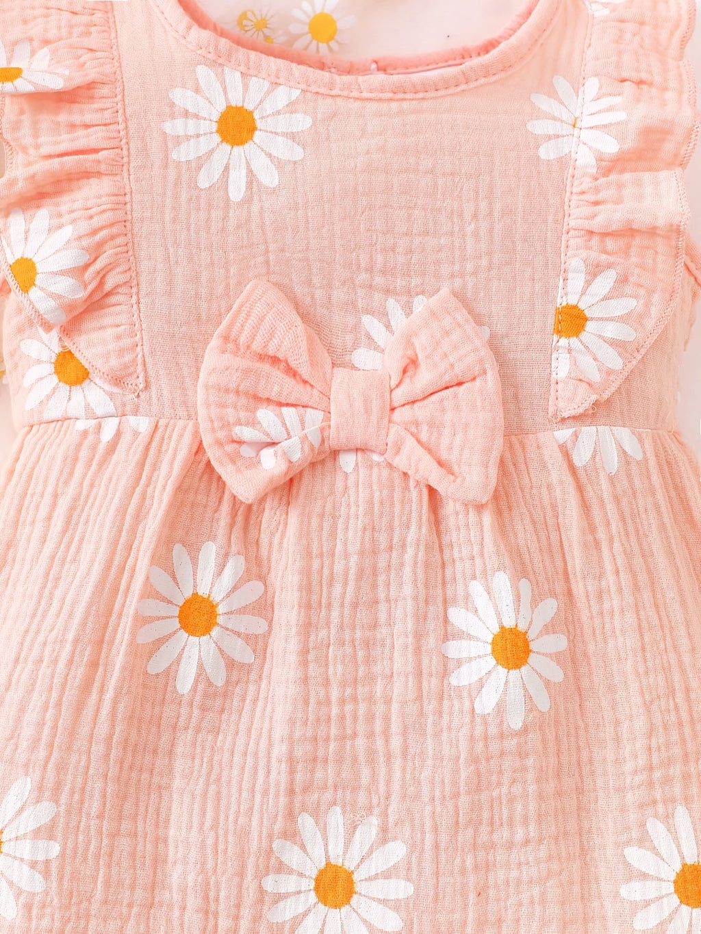 Romper bébé fille été style mignon avec motif petite marguerite — Monptitlou