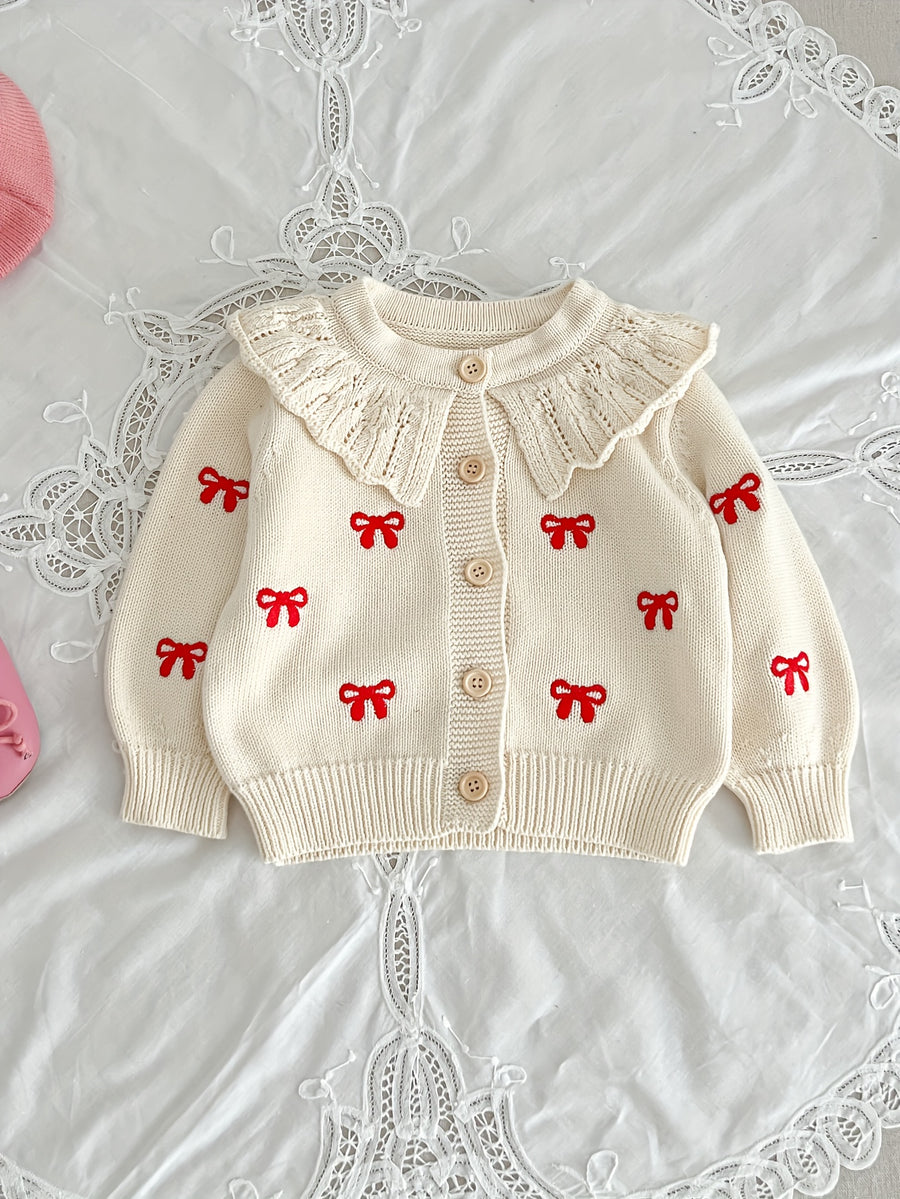 [Cardigan bébé fille] Cardigan tricoté pour bébé fille — Monptitlou