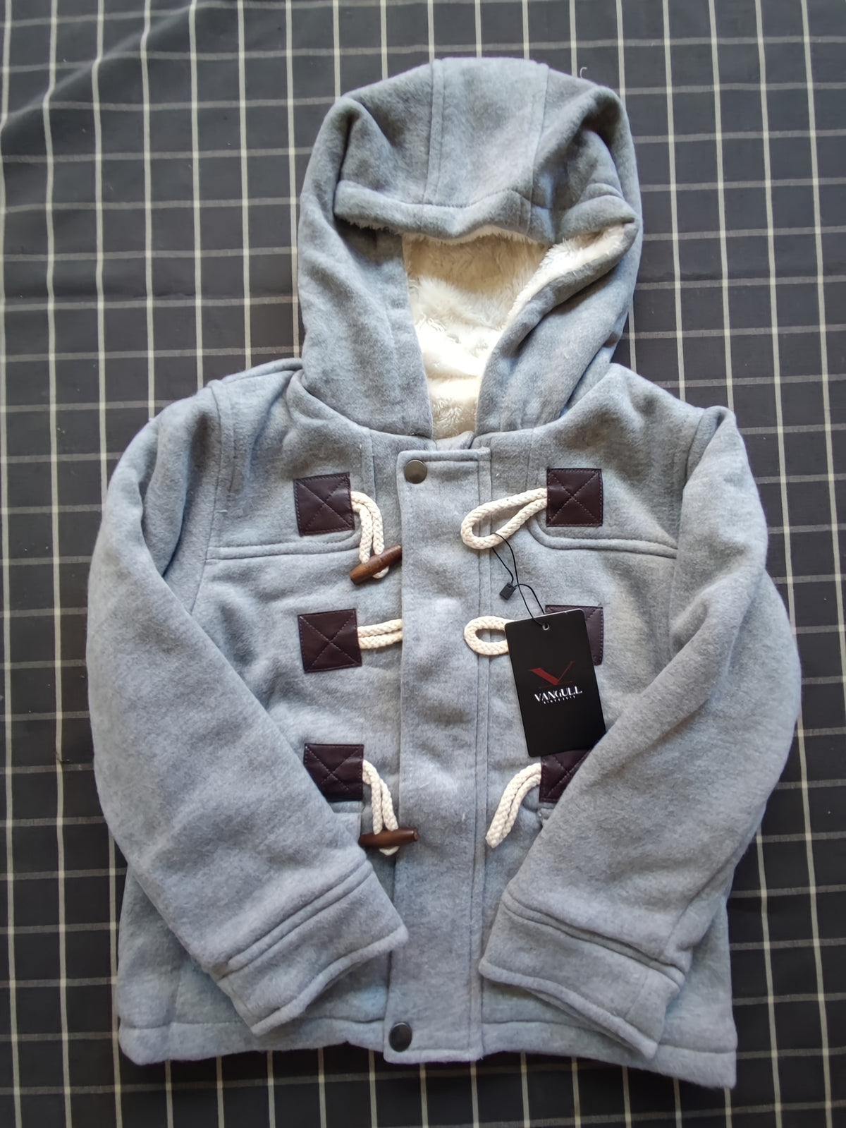 Veste d'automne-hiver pour garçons, couleur unie, fermeture éclair — Monptitlou Image