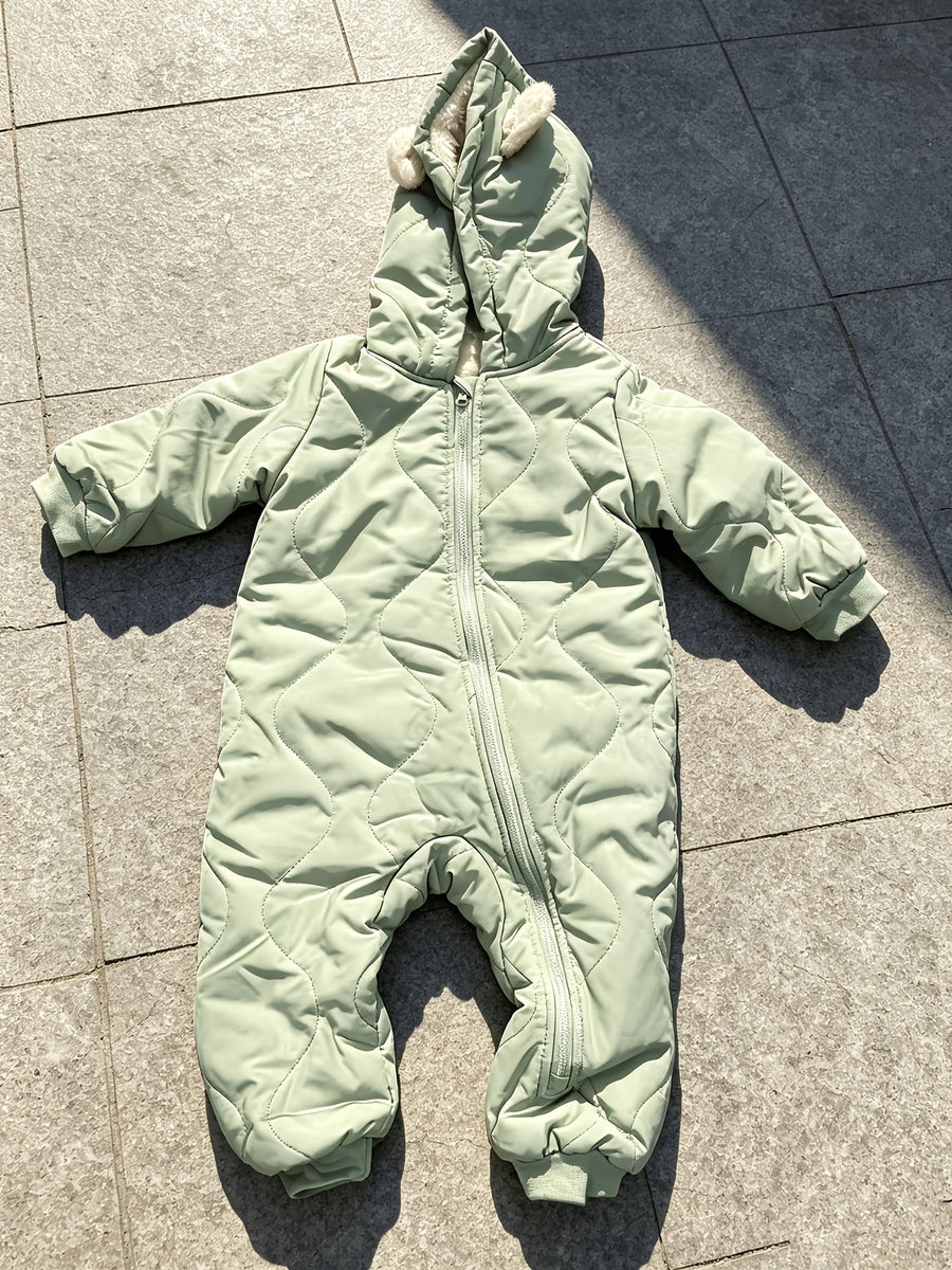 Body épais pour bébé 0 à 1 an, doublure polaire, vêtement d'extérieur automne/hiver, avec fermeture éclair, pour Noël/Ha