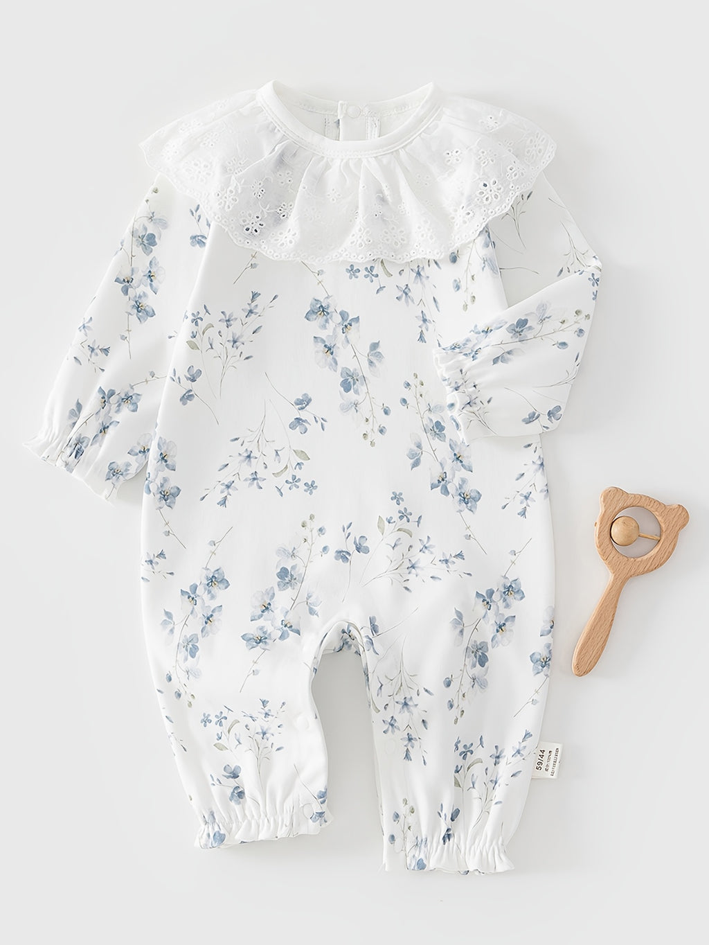 Nouvelle Arrivée Printemps Barboteuse à Manches Longues en Pur Coton