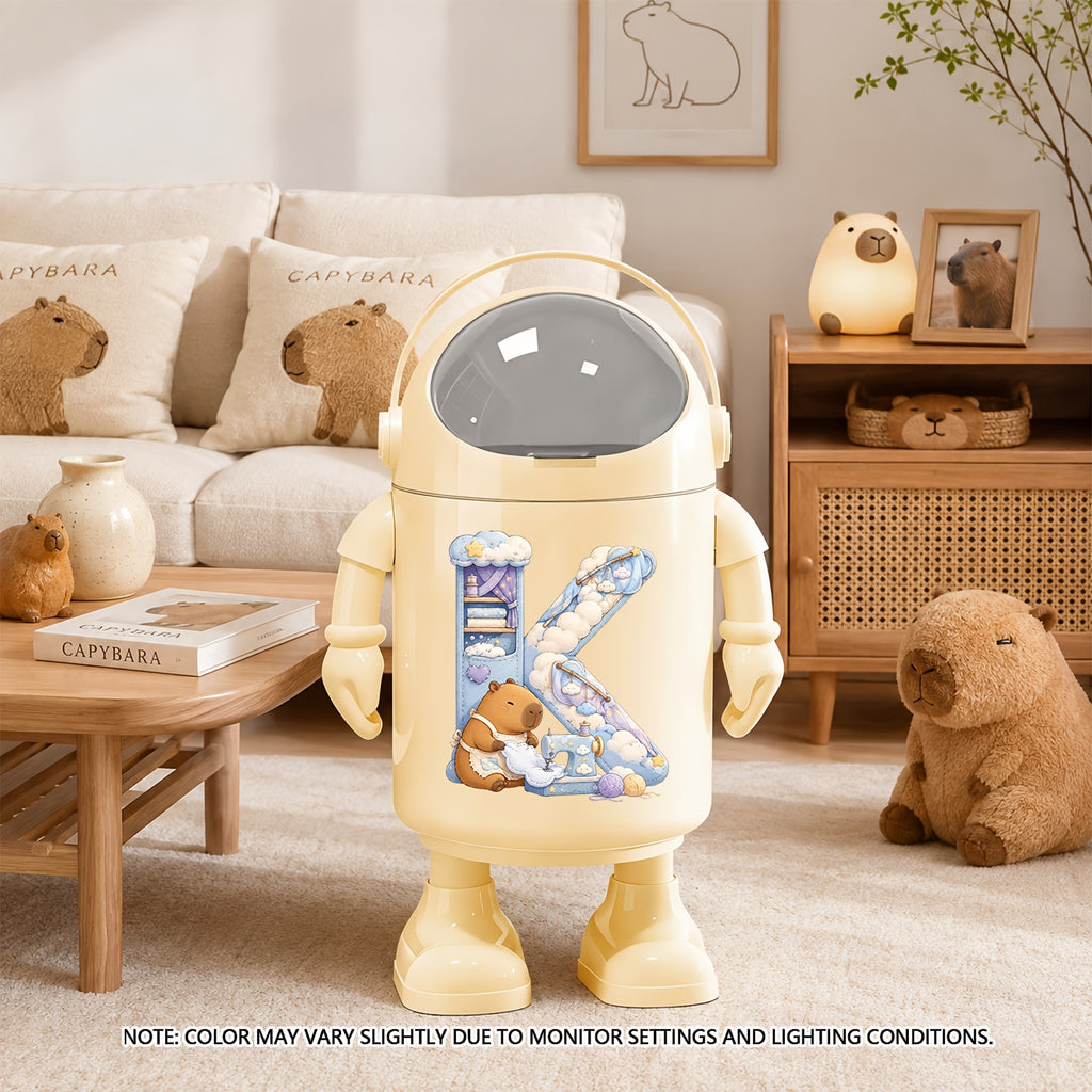 Poubelle à couches astronaute portable avec motif de lettre Capybara — Monptitlou