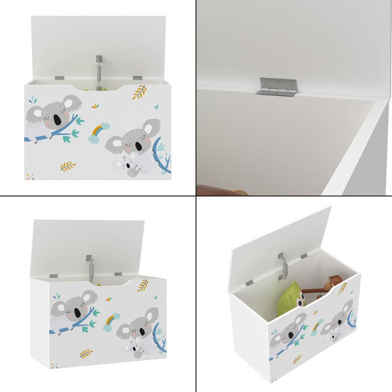 Boîte à Jouets Oleiros avec Couvercle Rabattable, 40 x 60 x 30 cm — Monptitlou