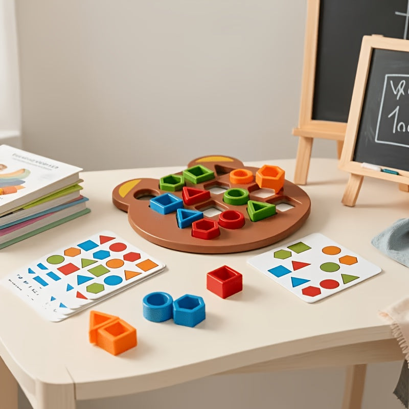 Jeu de puzzle éducatif en forme d'ours avec accessoires — Monptitlou