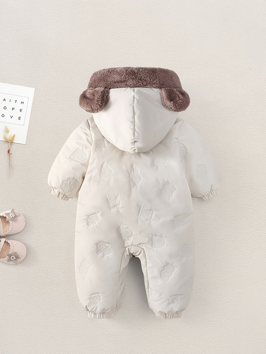 Barboteuse d'hiver pour fille, Manteau matelassé pour bébé et tout-petite fille, Veste matelassée doublée pour bébé, Gre