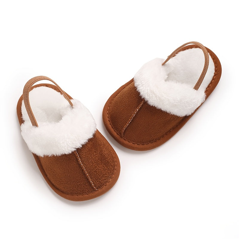 Chaussons Douillets en Peluche pour Bébé Fille - Semelle Souple et Antidérapante pour le Confort Intérieur | Mignons et 