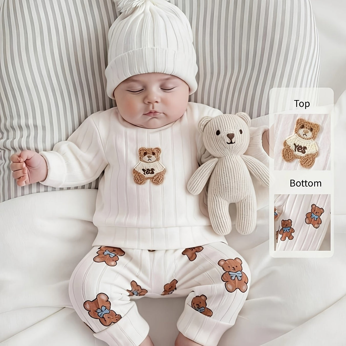 Ensemble 2 pièces pour nouveau-né garçon/fille, automne/hiver — Monptitlou Image