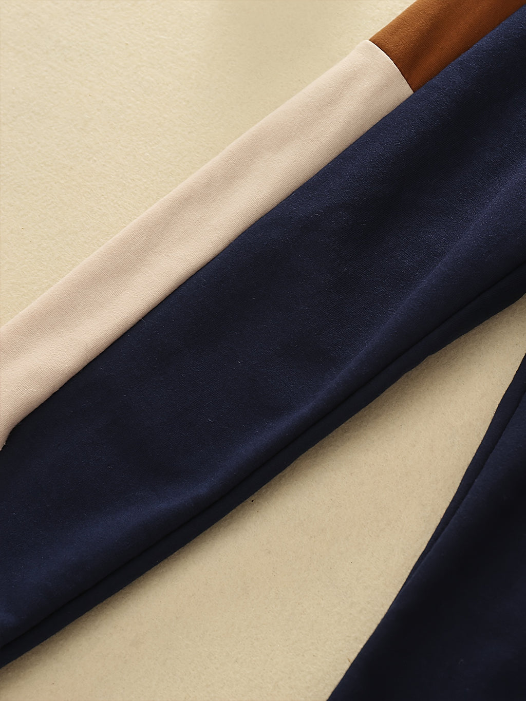 [Parfait pour l'extérieur] Costume Longue Manche Brun Tricolore Soudé — Monptitlou