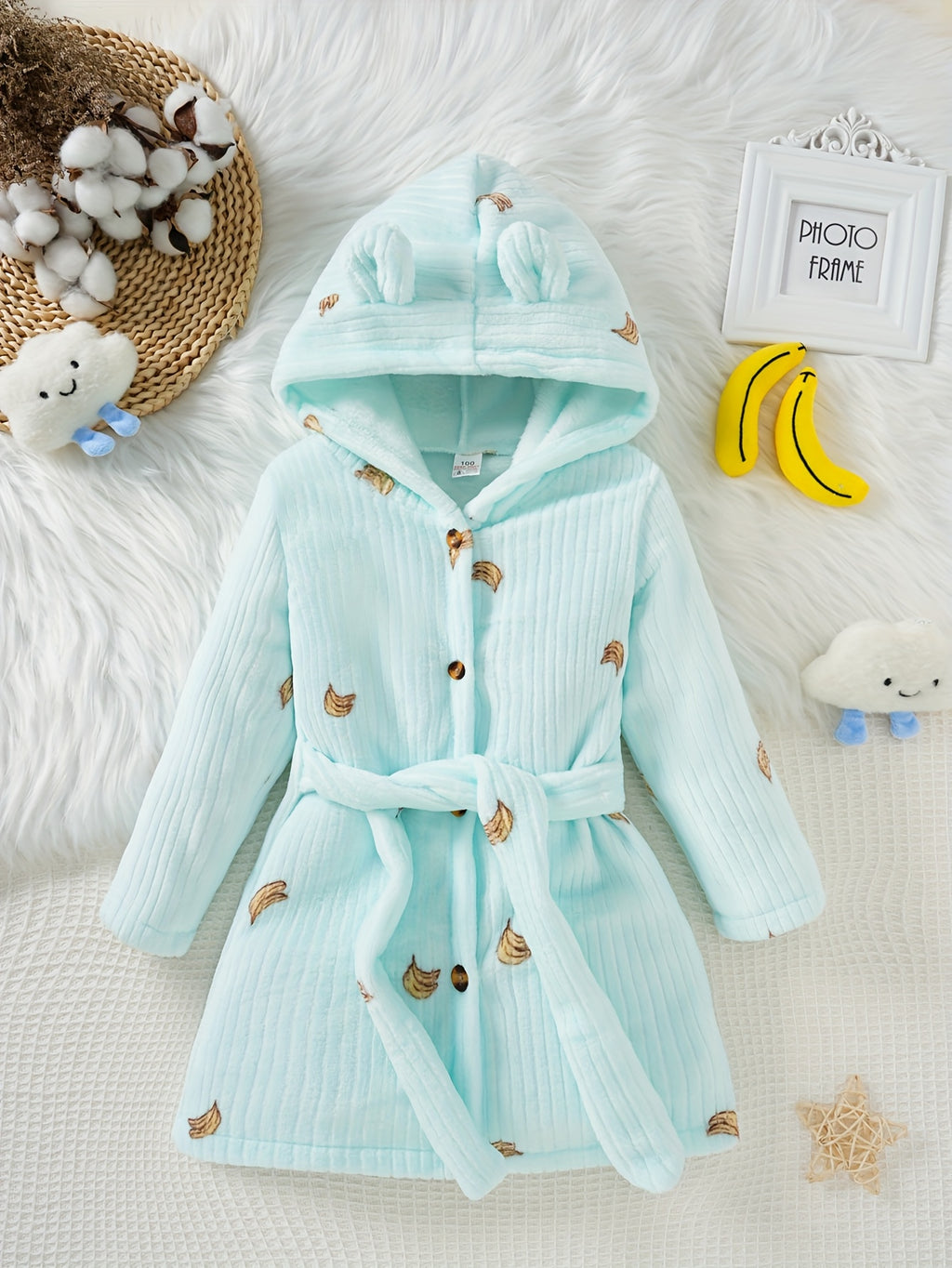 Nouveau Peignoir à Capuche en Flanelle pour Enfants Automne-Hiver — Monptitlou