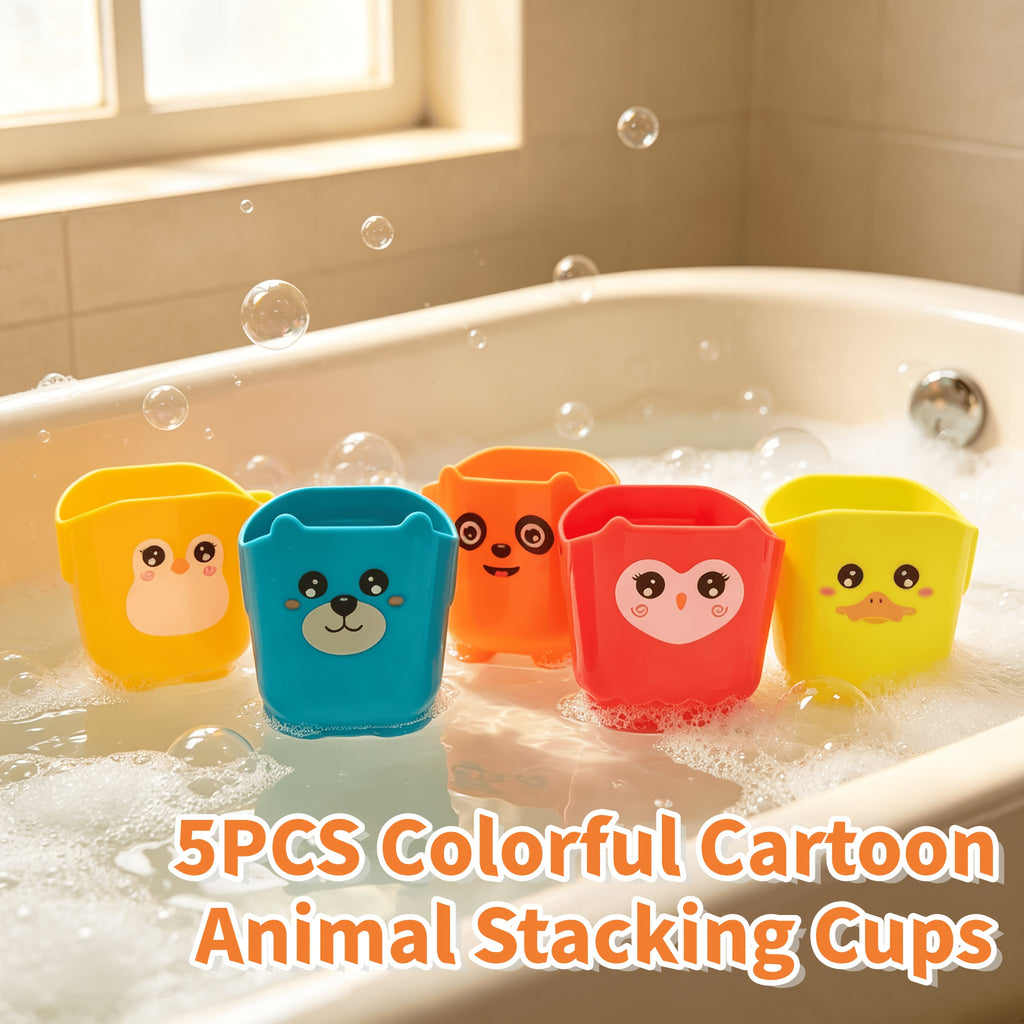 Gobelets de rangement colorés avec dessins animés et ventouses pour — Monptitlou