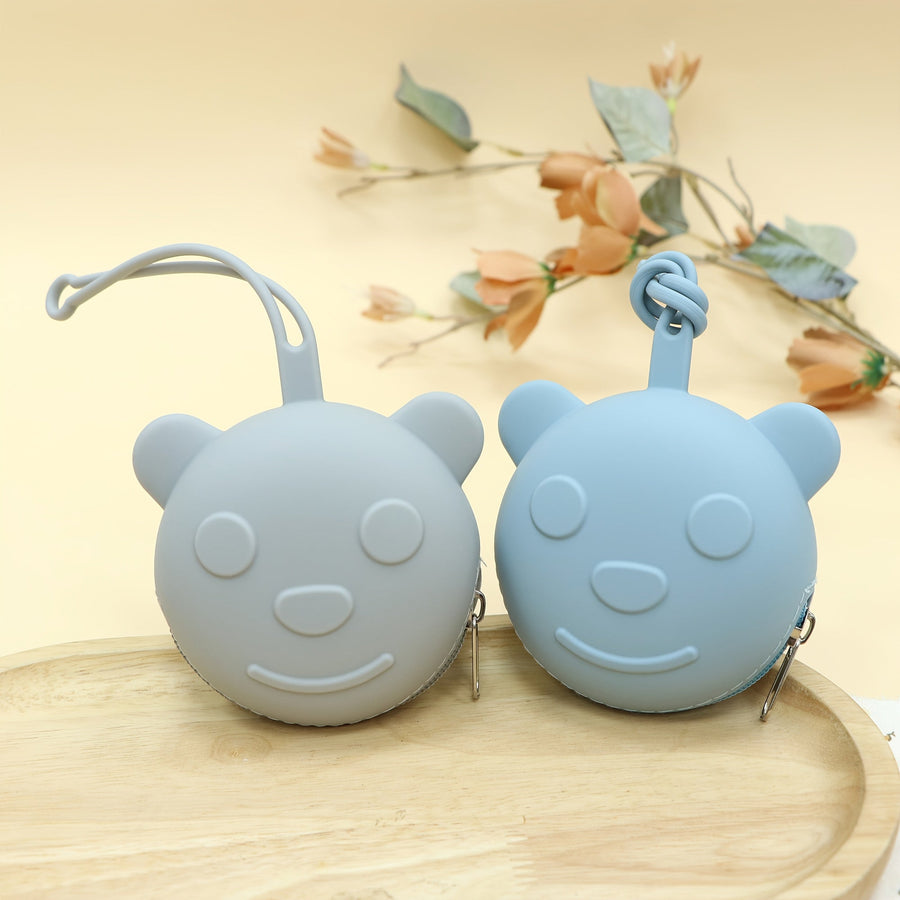 Boîte de rangement pour tétine bébé, sac de voyage portable ours — Monptitlou