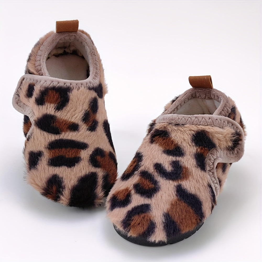 Chaussons douillets en fourrure pour bébé fille, semelle souple pour l'intérieur, automne et hiver