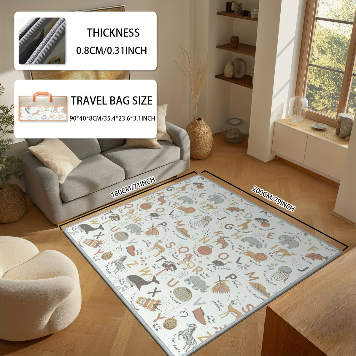 Matelas de Jeu pour Bébé 200,66x180,34 cm — Monptitlou Image