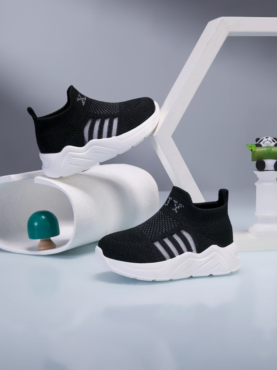 Chaussures Légères Décontractées Athlétiques, Motif Rayé et Ouverture Élastique, Légères et Respirantes, Semelle Intérie