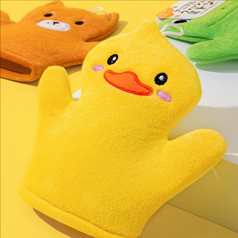 Petits Manchons de Massage de Bain de Dessin Animé Canard Jaune — Monptitlou