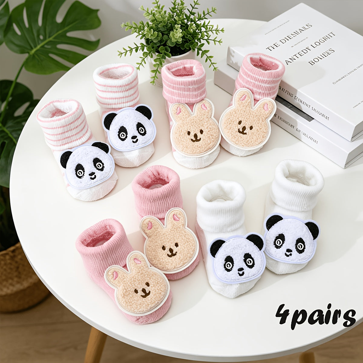 4 paires de chaussettes pour filles, adorables et mignonnes — Monptitlou Image