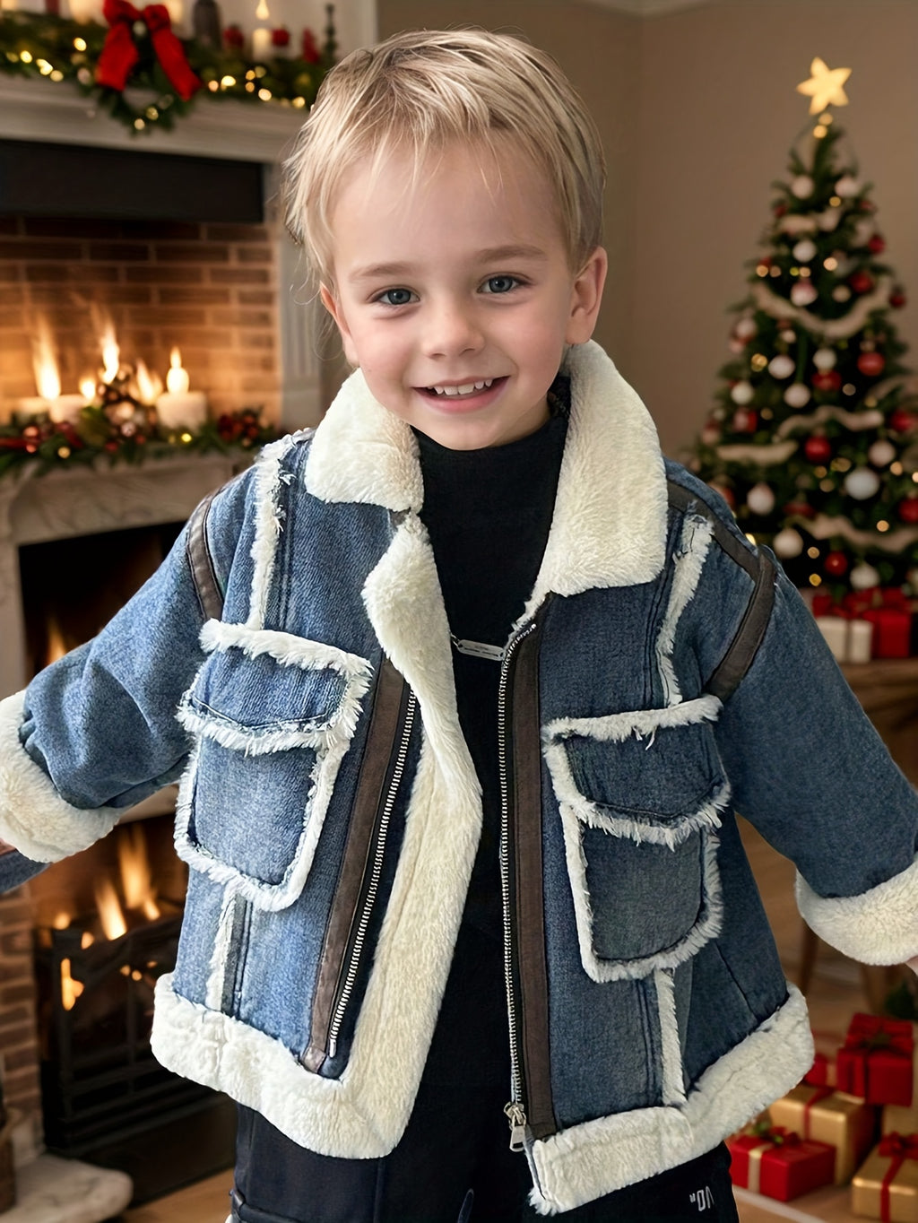 Veste de neige d'hiver pour bébés et jeunes enfants, style Noël — Monptitlou