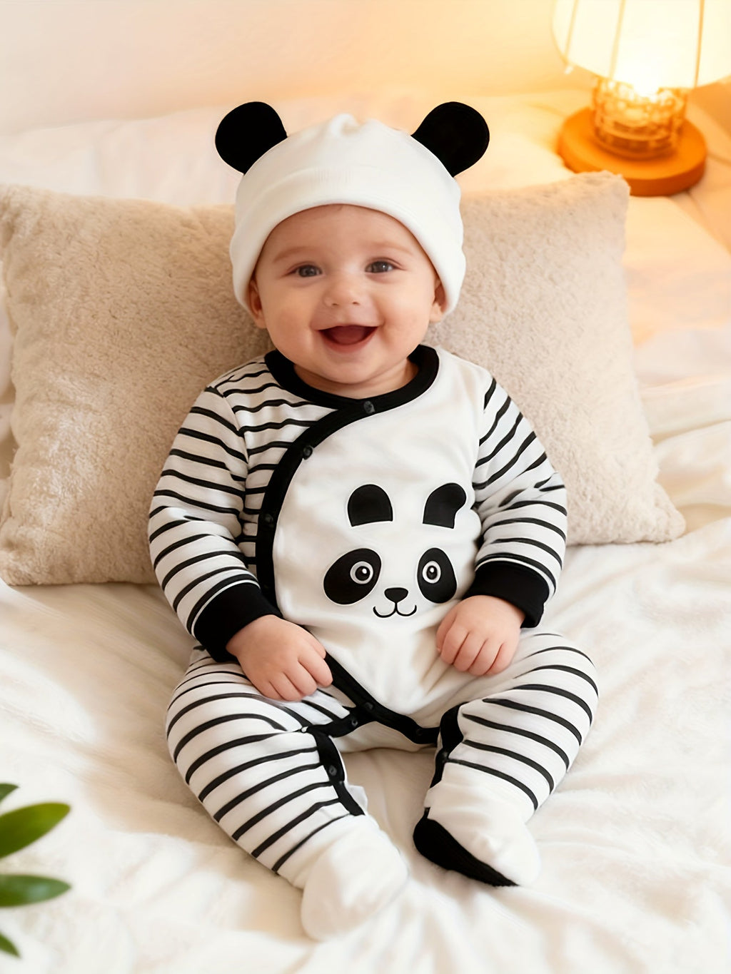 Grenouillère Panda Mignon - Combinaison Douce Toutes Saisons avec — Monptitlou