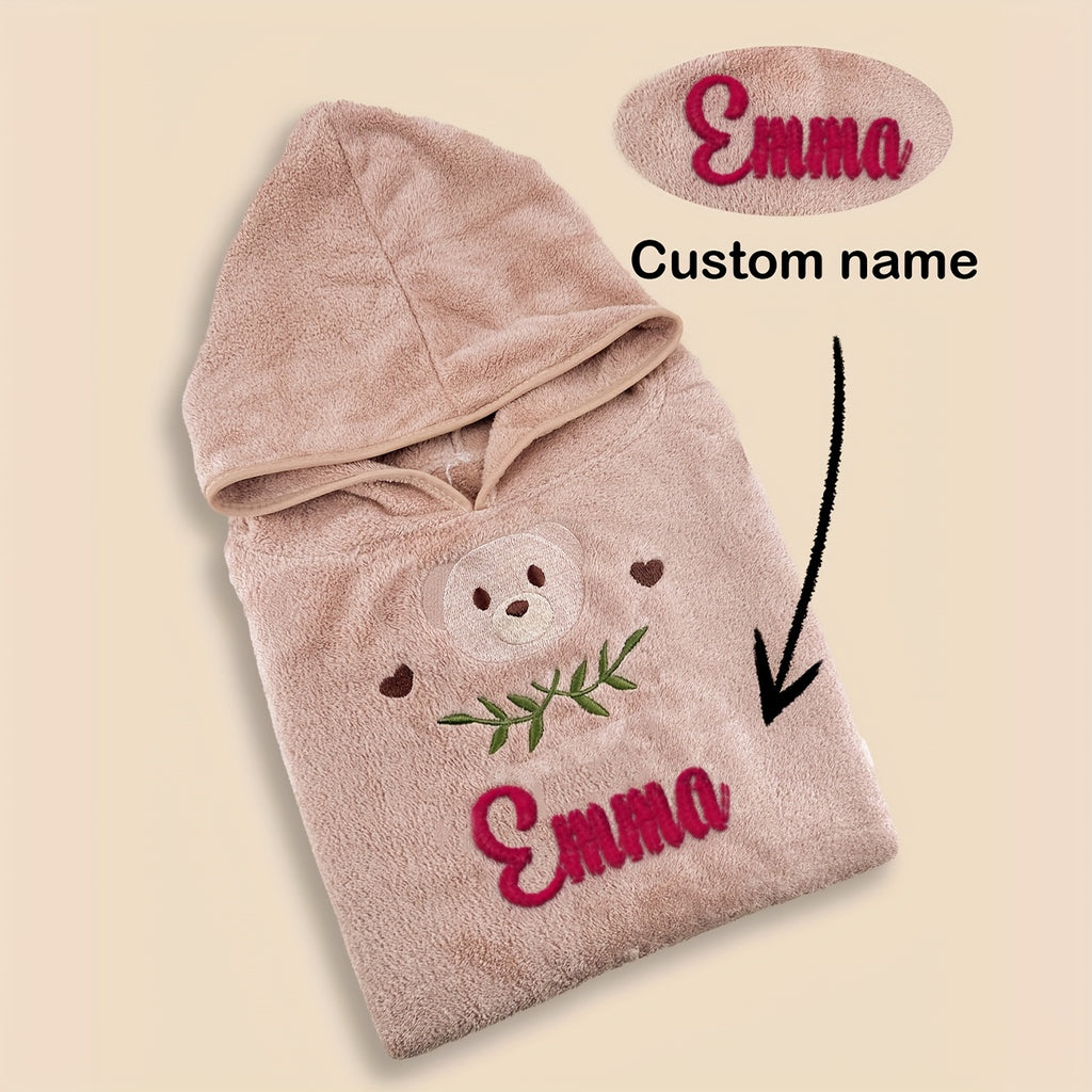 [Cadeau enfants brodé] 1 pc Cape de bain avec nom brodé, photo 13