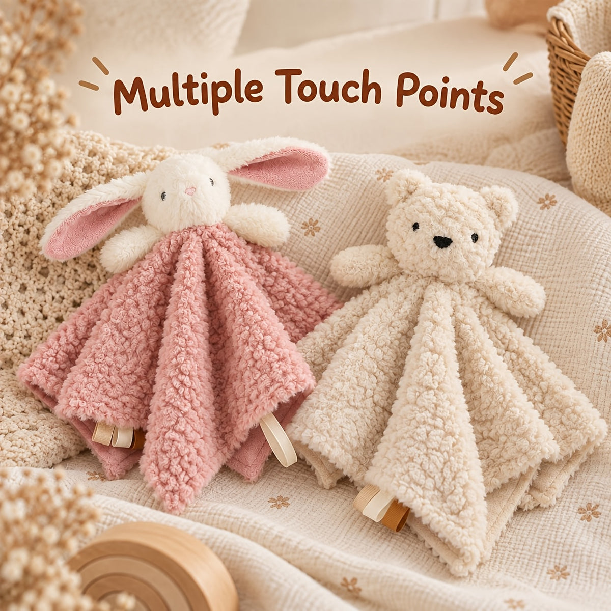 Adorable jouet apaisant pour bébé ours brun — Monptitlou Image