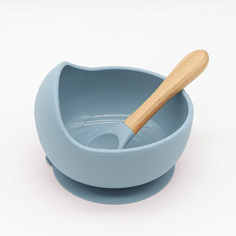 Bol et cuillère pour bébé, bol anti-dérapant à ventouse avec cuillère à — Monptitlou