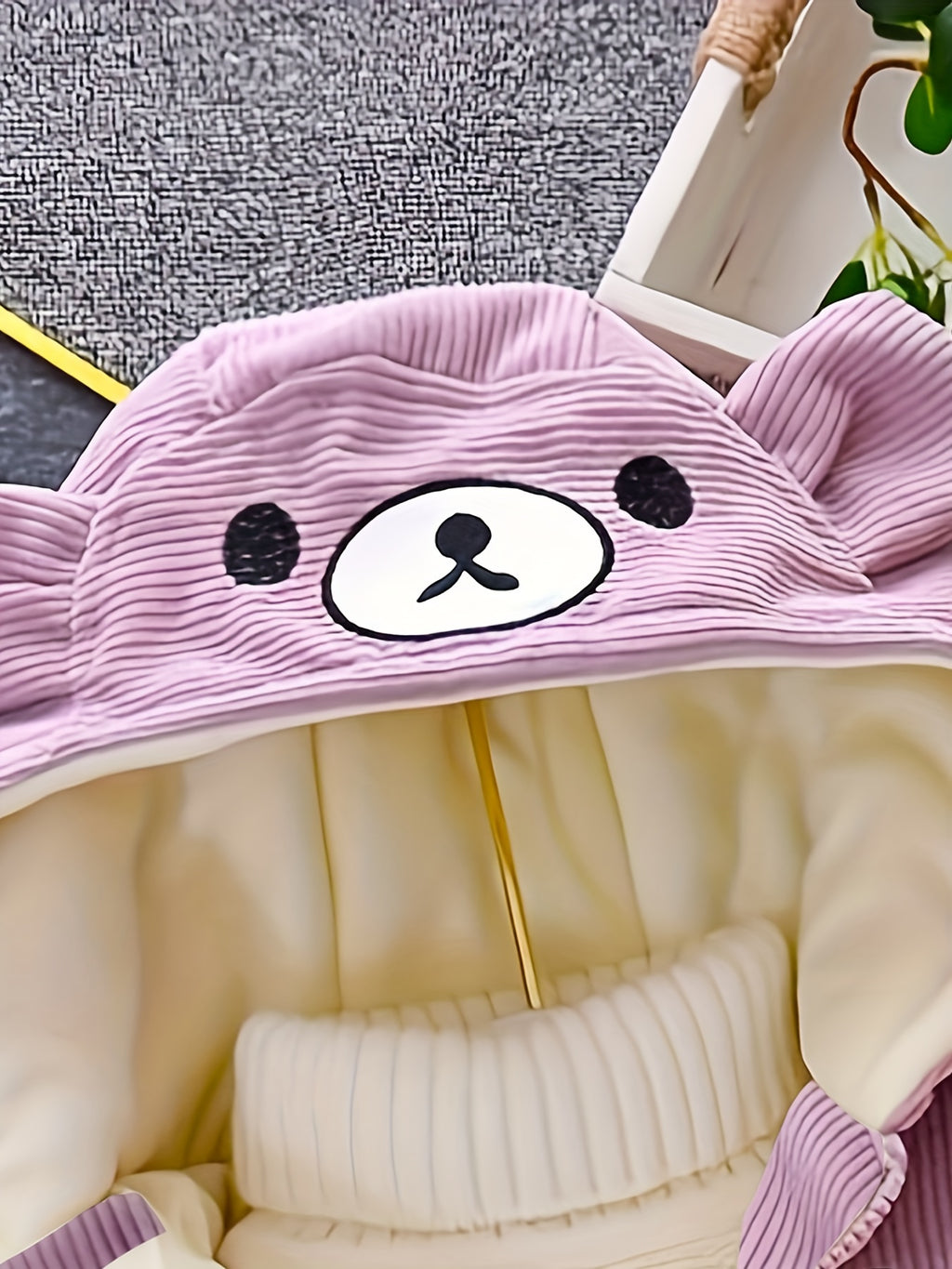 Veste à capuche pour enfants avec ours cartoon — Monptitlou