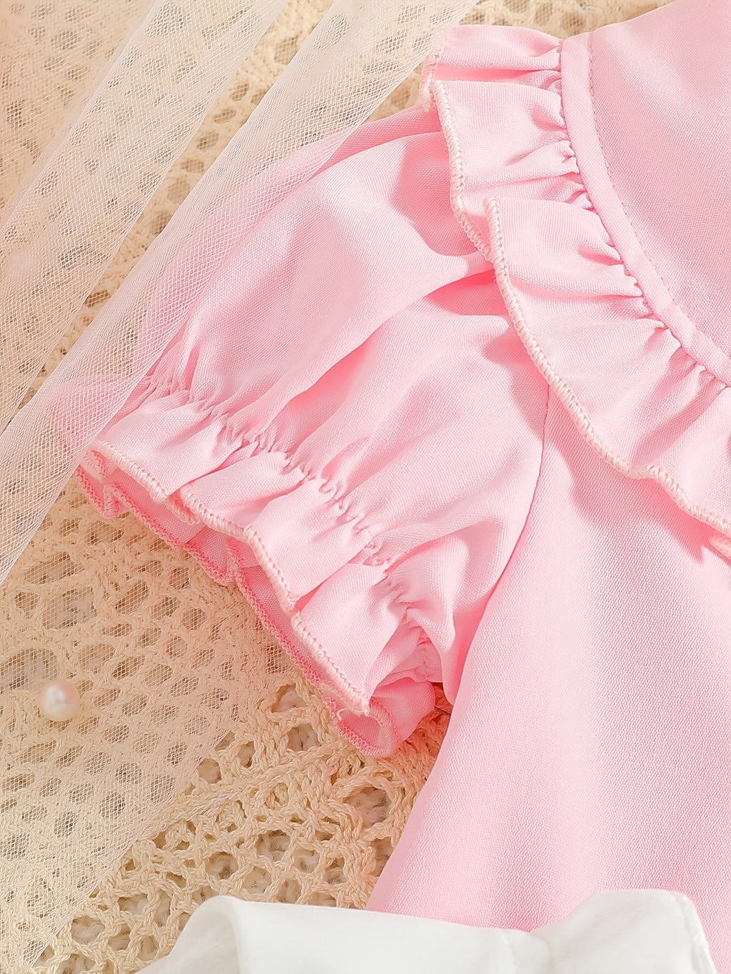 Chemise d'été à col poupée pour filles — Monptitlou