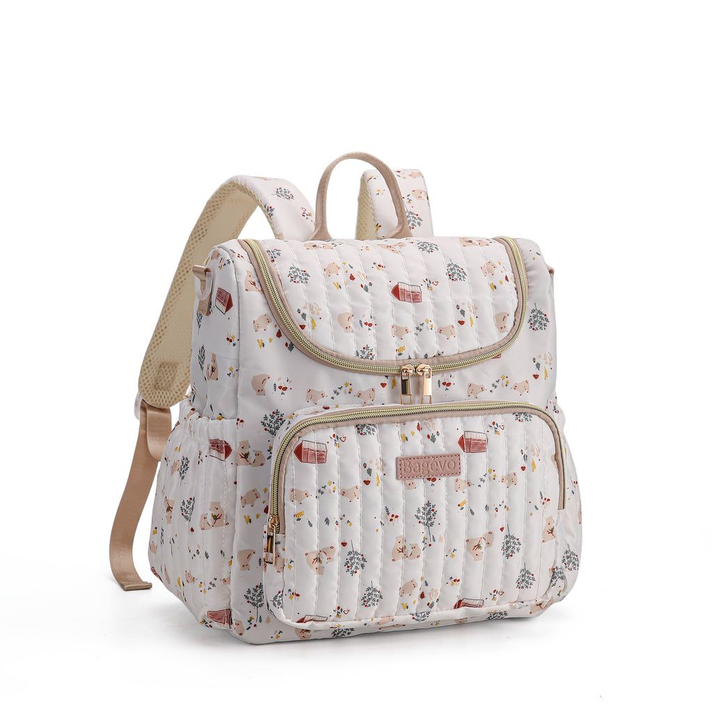 Sac à dos maman Ours de la Forêt, sac à couches portable double épaule — Monptitlou