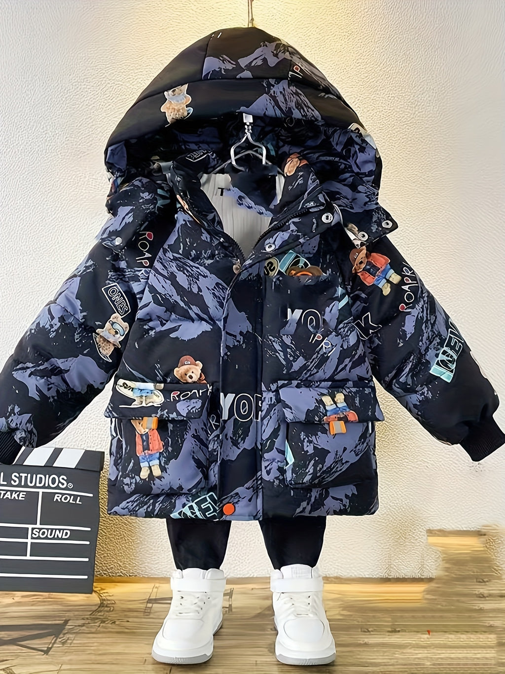 Nouveau manteau pour garçons, vêtement d'hiver épais mi-long — Monptitlou