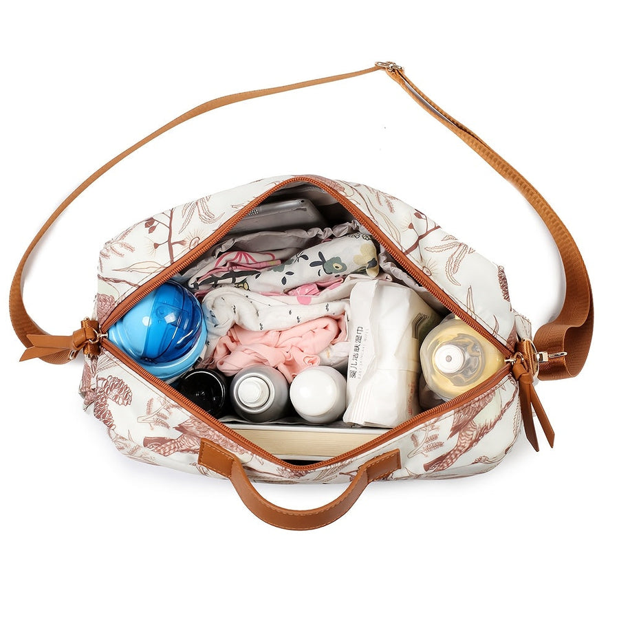 Sac parent à motif léopard, grande capacité pour maternité avec poche à — Monptitlou