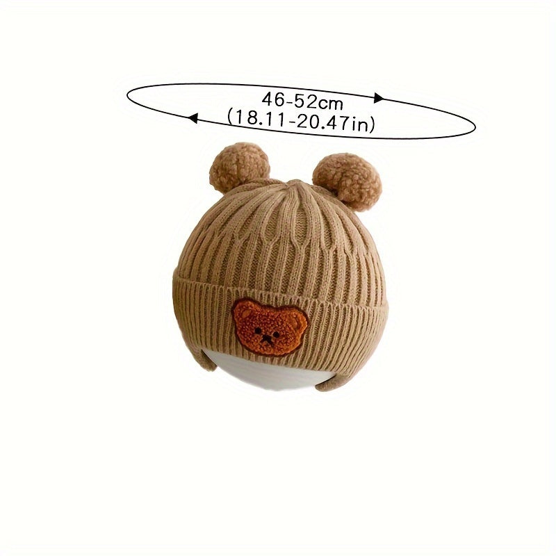 Bonnet d'hiver mignon avec oreilles d'ours — Monptitlou