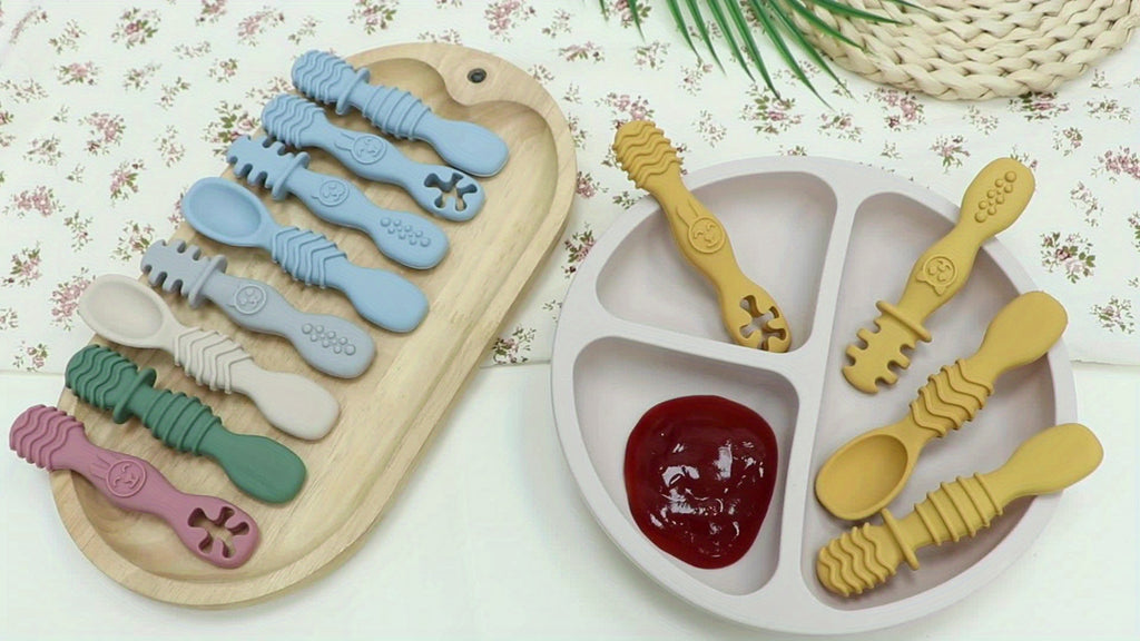 Ensemble de cuillères à mâcher en silicone — Monptitlou
