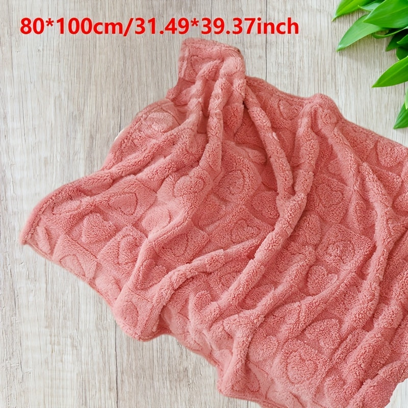 Couverture bébé multitaille à motif cœur 3D — Monptitlou