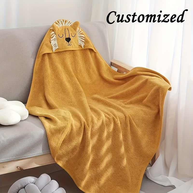 Serviette de bain à capuche personnalisée et mignonne avec motif de — Monptitlou Image