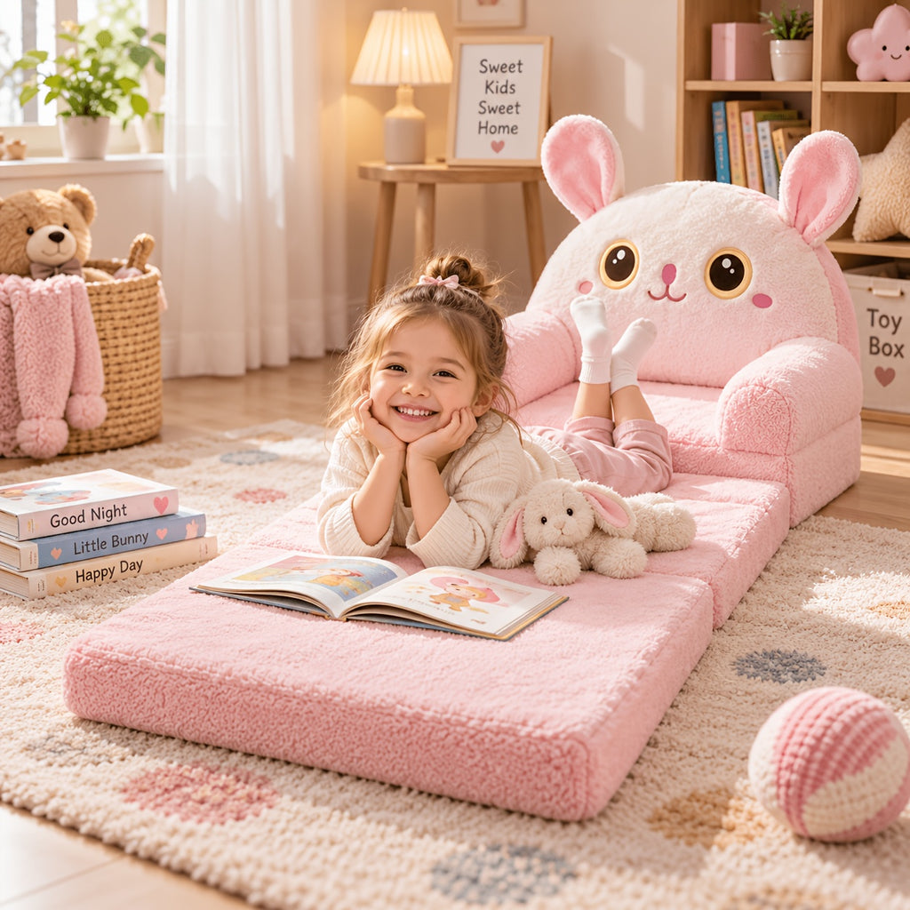 Canapé enfant pliable 2 en 1 convertible en lit
