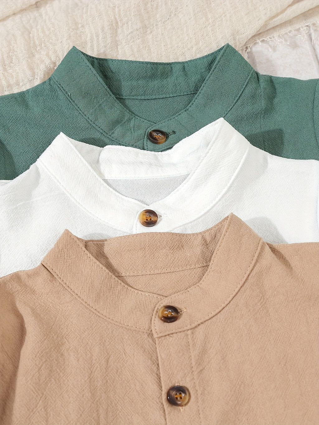 [3 chemises enfants automne] Ensemble de 3 chemises à col droit facile — Monptitlou