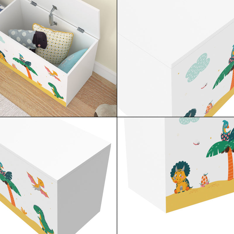 Boîte à Jouets Oleiros avec Couvercle Rabattable, 40 x 60 x 30 cm
