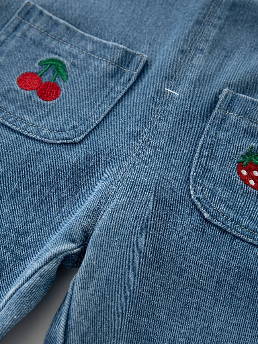 Salopette pour bébé et tout-petit, pantalon en denim — Monptitlou