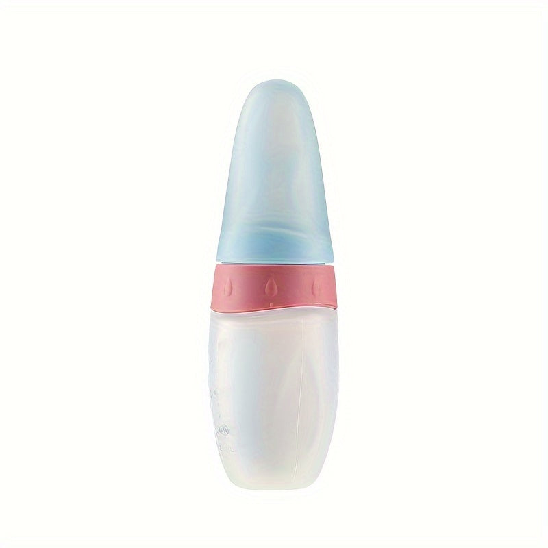 Biberon d'alimentation pour bébé en silicone liquide 100 ml/3 oz, broyeur d'aliments, pâte de riz, biberon à presser pou