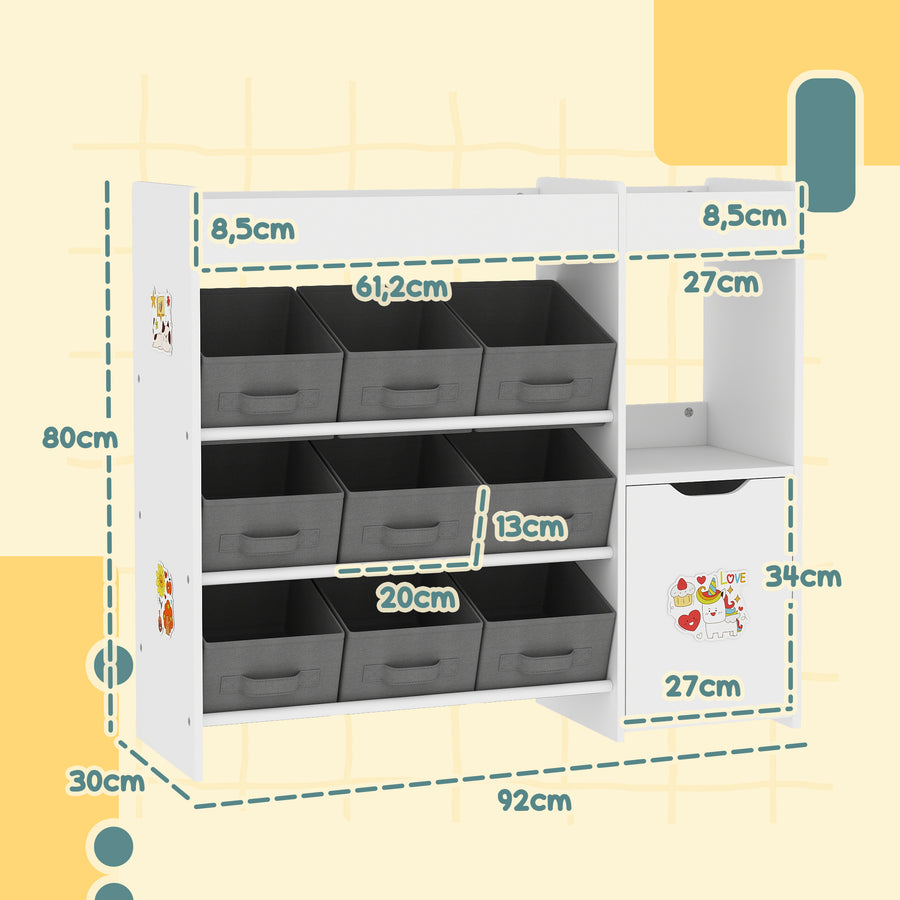 Meuble de rangement AIYAPLAY pour jouets 'S avec 9 tiroirs en tissu et, photo 14