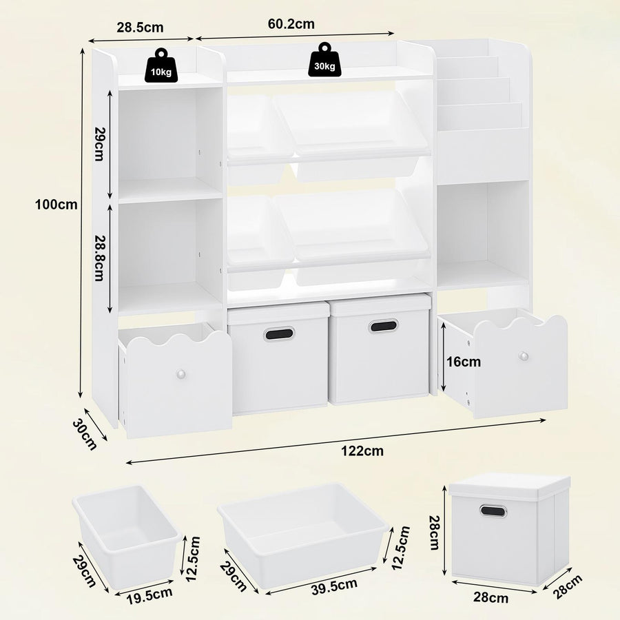 Unité de rangement mobile pour enfants avec bacs — Monptitlou