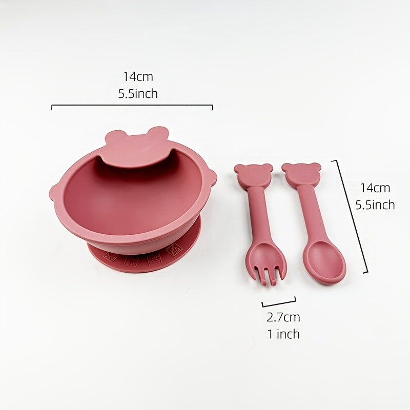 Ensemble de vaisselle pour tout-petits en silicone alimentaire — Monptitlou
