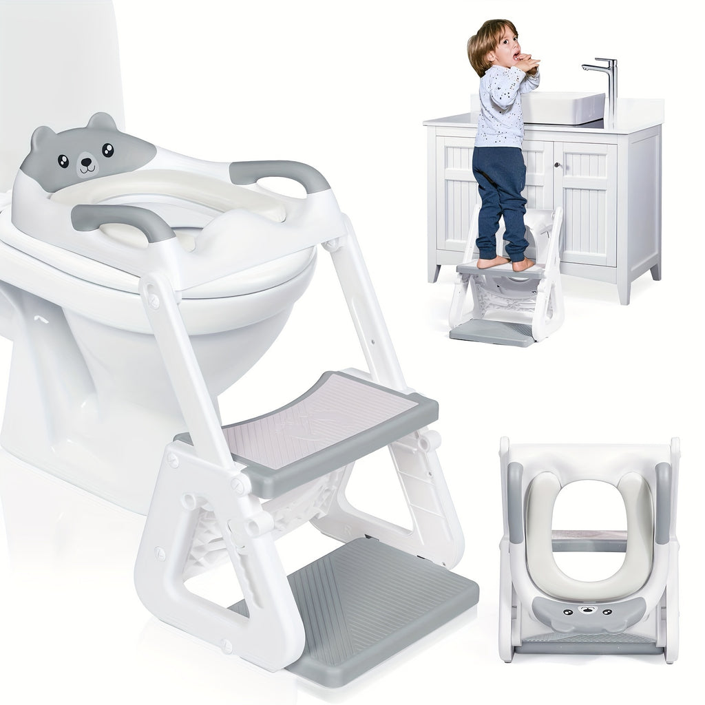 Siège de toilette double usage avec marchepied conçu pour les — Monptitlou