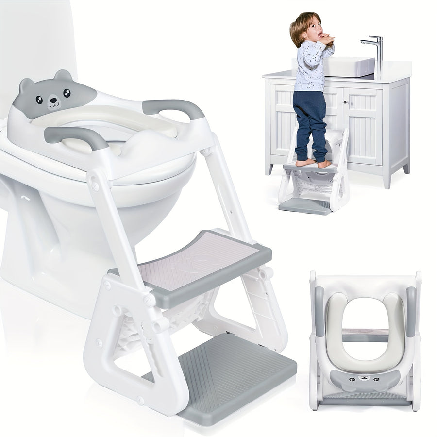 Siège de toilette double usage avec marchepied conçu pour les — Monptitlou
