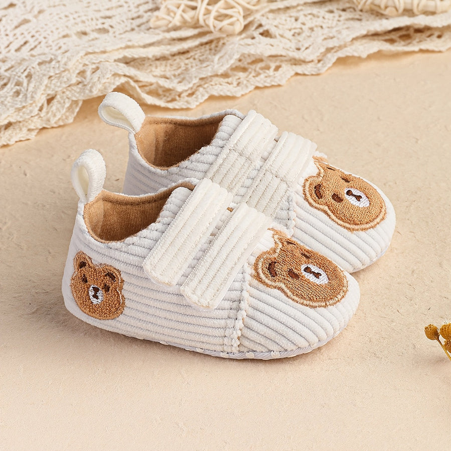 Baskets Mignonnes Unies à Fond Plat et Motif Dessin Animé pour Bébé — Monptitlou