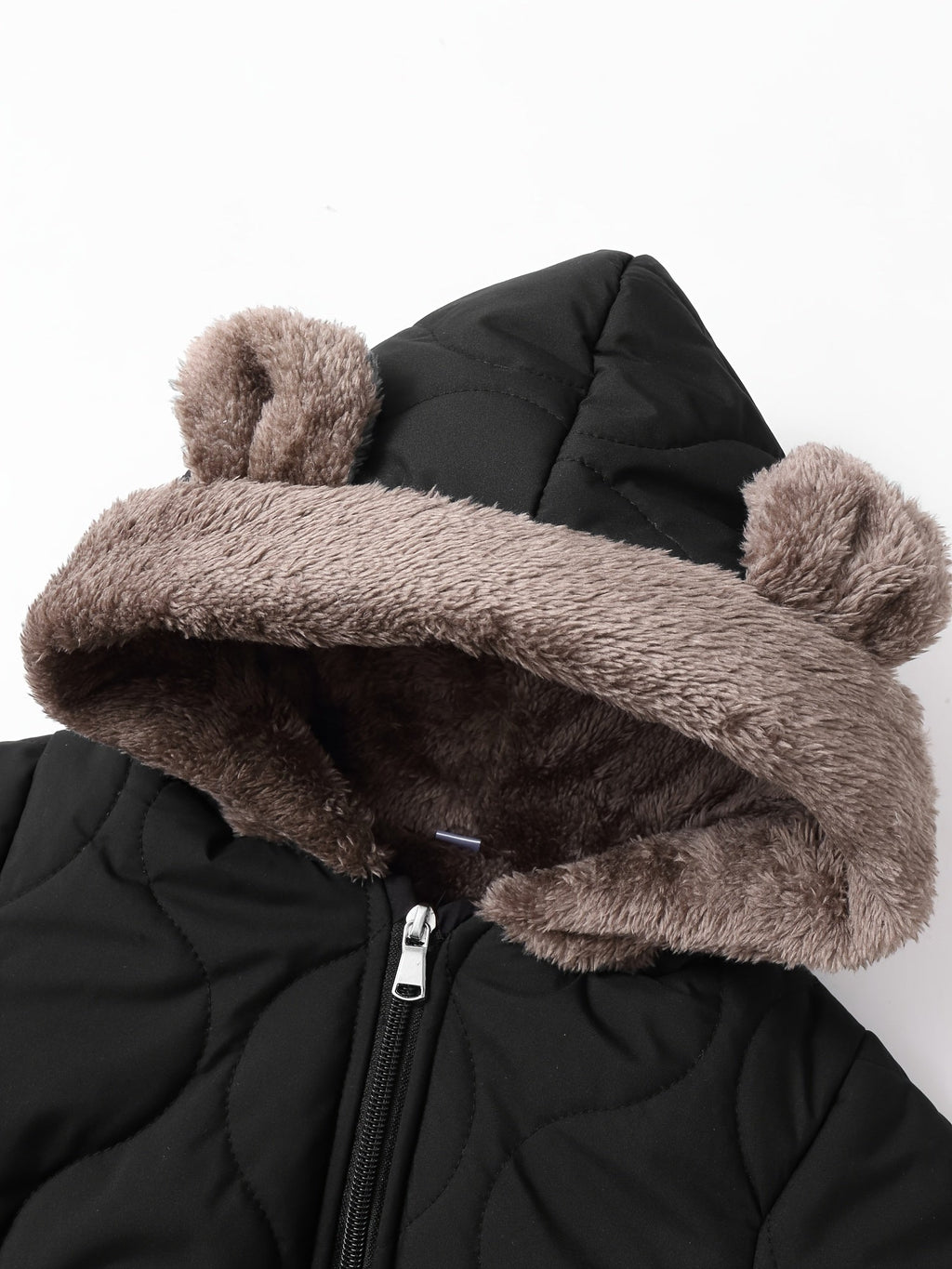 Combinaison d'hiver épaisse en polaire pour l'automne et l'hiver, résistante au froid, chaude, avec design oreilles mign