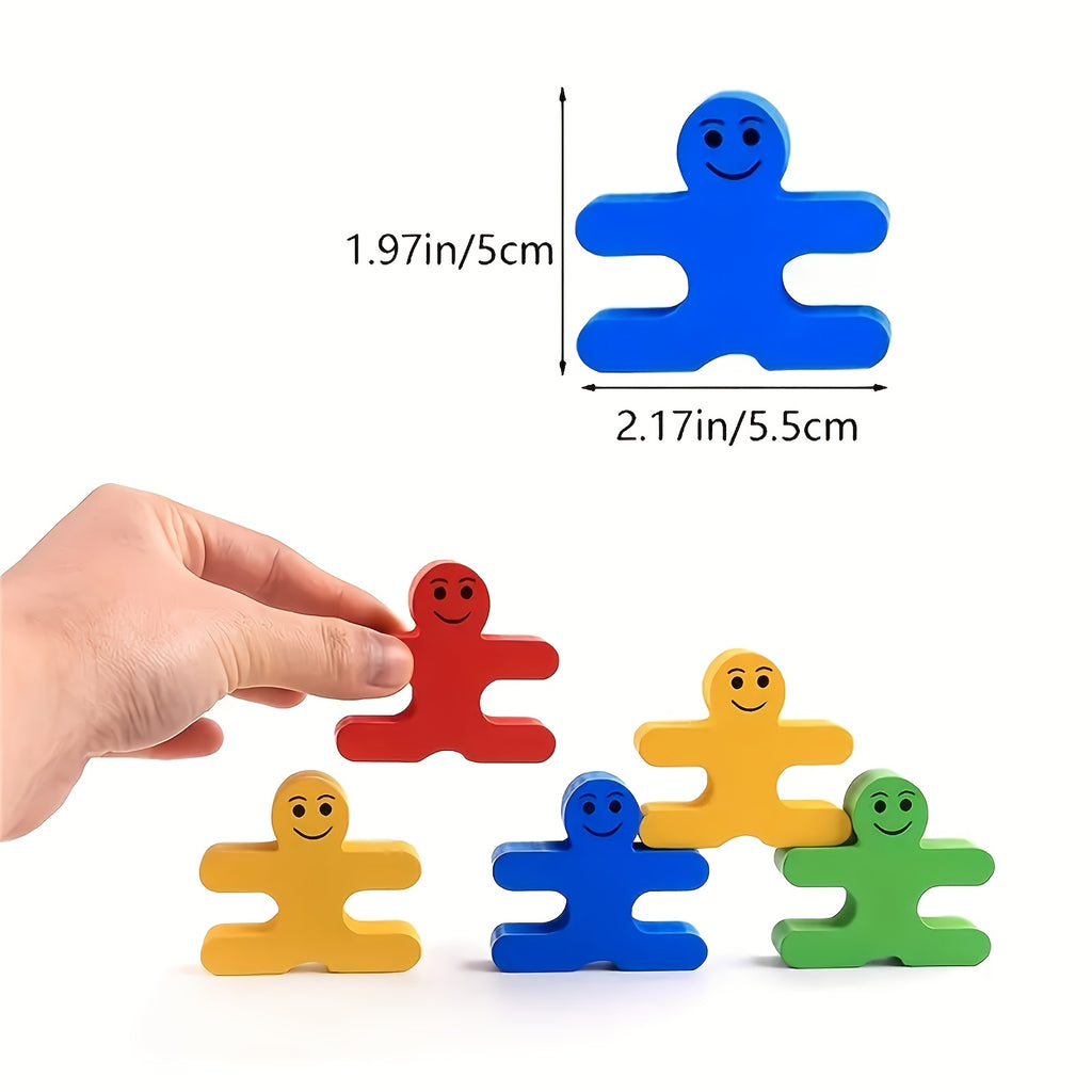 Blocs d'équilibre empilables en bois colorés — Monptitlou