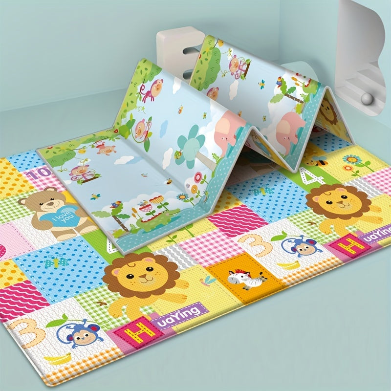 Tapis de jeu pliable double face pour enfants — Monptitlou