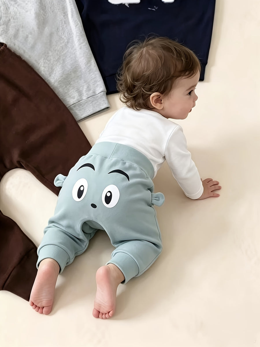 Pantalons harem en tricot doux pour bébé, taille haute — Monptitlou