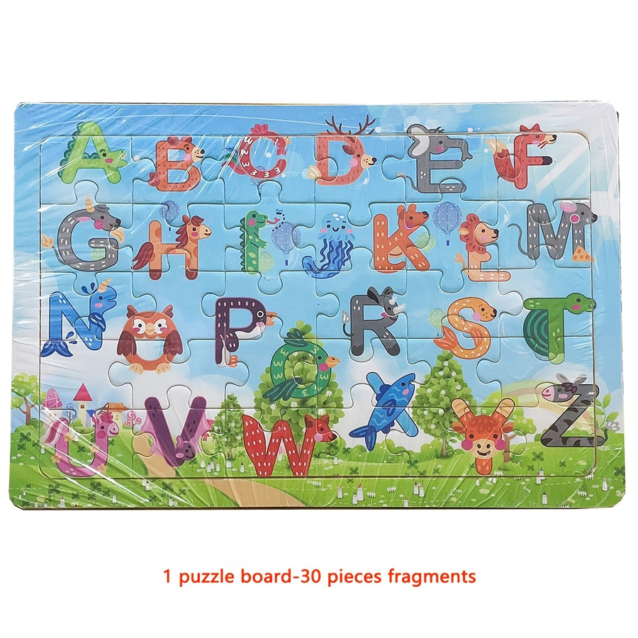 En 1 plateau de puzzle en bois, animaux, dinosaures, photo 13
